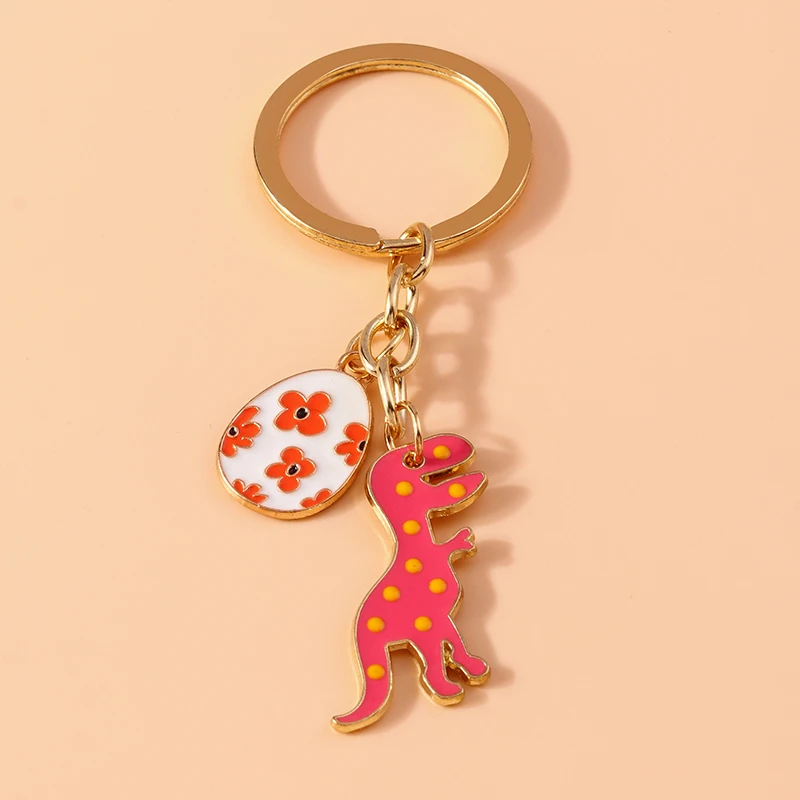 Cute Enamel Elephant Cat Keychain Women Girls Animal Keyring Pendants for Car Key Holder Handbag Charms DIY Jewelry Gift image 2