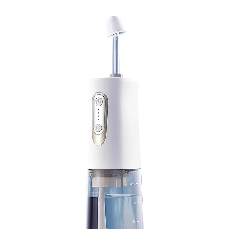 

200ML 4-mode Nasal Irrigator 2 Soft Silicone Nozzles for Adults & Kids 360° Rotatable Family Healthcare Device
