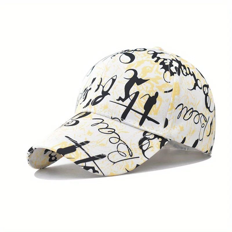 Letter Printing Snapback Baseball Caps for Women Men Spring and Autumn Outdoor Sun Hat Sport Adjustable Casual Sunscreen Dad Hat