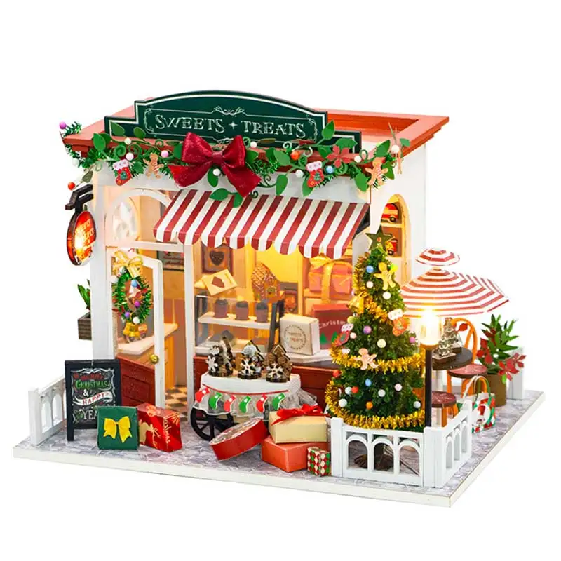 DIY Miniature Doll House 3D Puzzle Building Assembly Kit For Making Room Toys Home Bedroom Decorations With Christmas Gifts