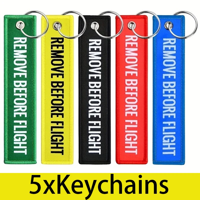 5Pcs REMOVE The Airline Keychain Student Pendant Gift BEFORE FLIGHT