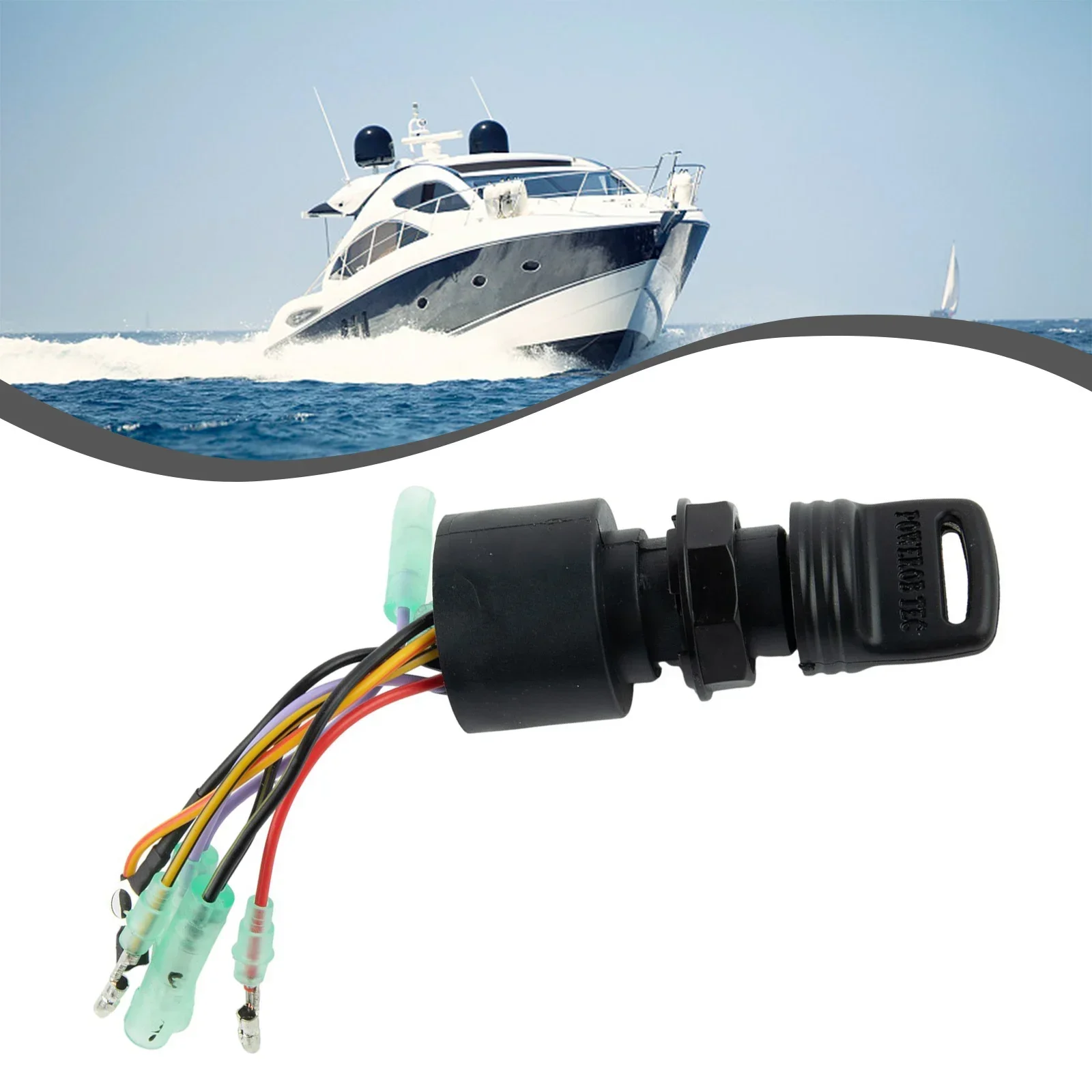 Marine Motor Ignition Key Switch Fittings Motors Outboard Boat Engine Plastic + Metal Replacement 3 Position 87-17009A5