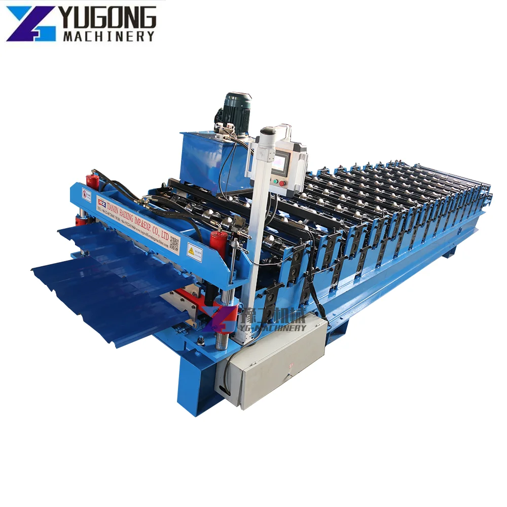 Trapezoidal Ribtype Corrugated Iron Roof Sheet Making Double Layer Roll Forming Machine