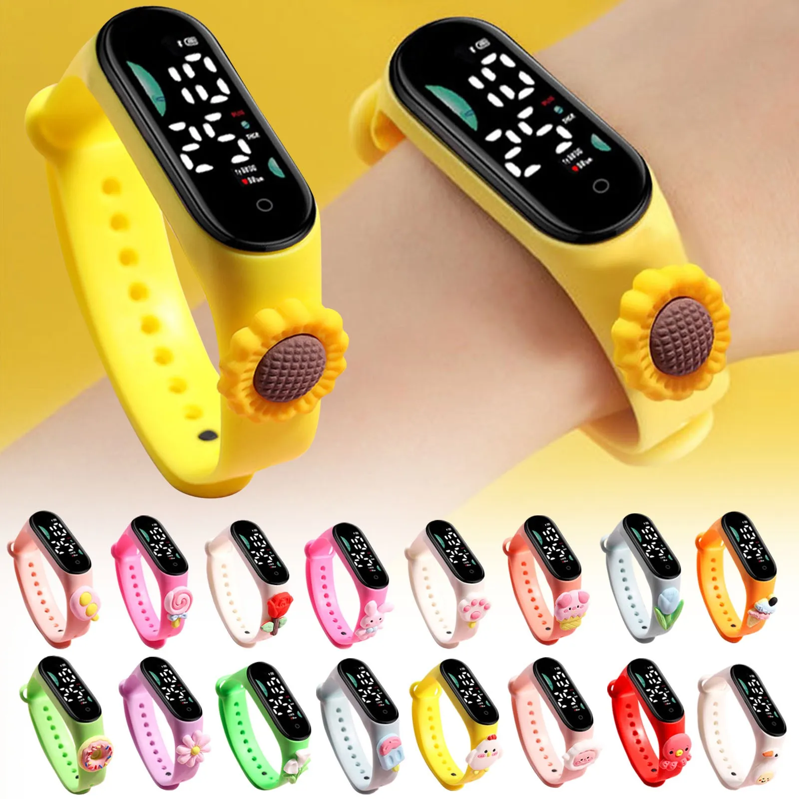 Relojes impermeables para niños, reloj deportivo al aire libre, reloj de pulsera de dibujos animados, reloj Digital de vida, reloj infantil