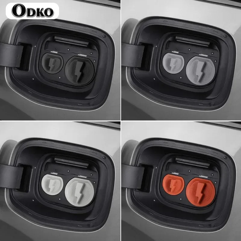 

Car Silicone Charging Port Cover Magnetic Attraction Original Color Anti-Dirt Protection for Ideal L6/L7/L8/L9MEGA Vehicles