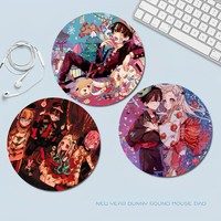Hanako Kun Small Round Office Student Gaming Thickened Writing Pad Non-slip Cushion Mouse Pad for PC Computer Table