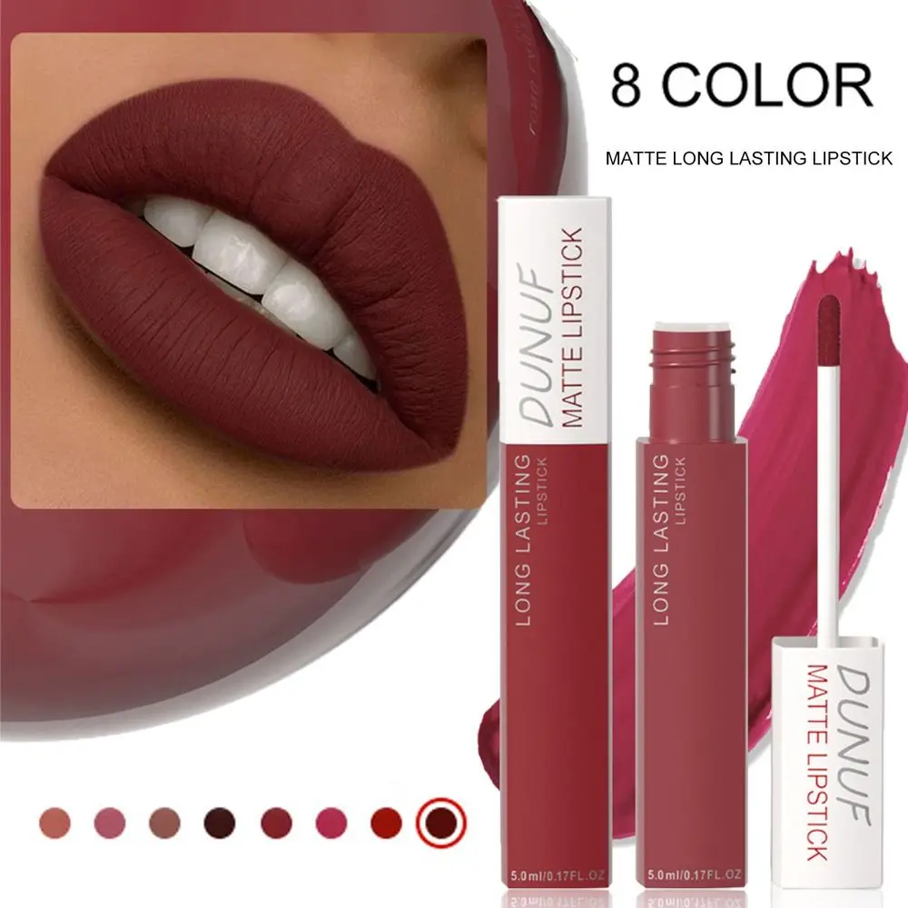 Hot 8 Color Matte Ink Liquid Lipstick Waterproof Long Lasting Lip Glaze Anti-sweat Lipstick Women Girls
