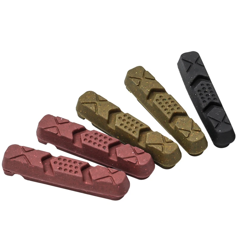 G6DE 2Pcs Light Weight Rubber Bike Brake Pad Replaceable Brake Block Bicycles