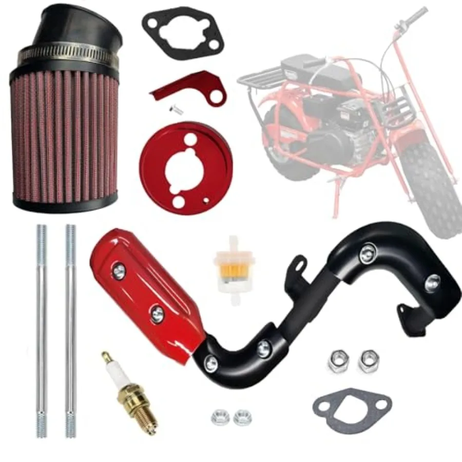 

Upgraded Air Filter Kit and Exhaust Pipe with Muffler Silencer for Enhanced Performance and Reduced Noise in Compact Utility Ve