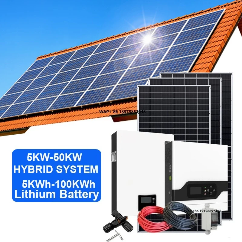 

10kw Solar Panel System with Battery Solar Kit System 5kw 15kw 20kw 25kw Hybrid Solar Energy System for Home Full Set