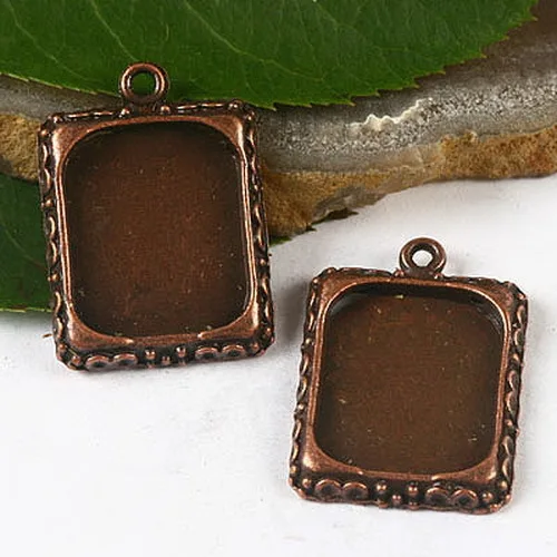 10pcs 22*18mm Dull Copper Picture Frame Charms H2837 Charms for Jewelry Making