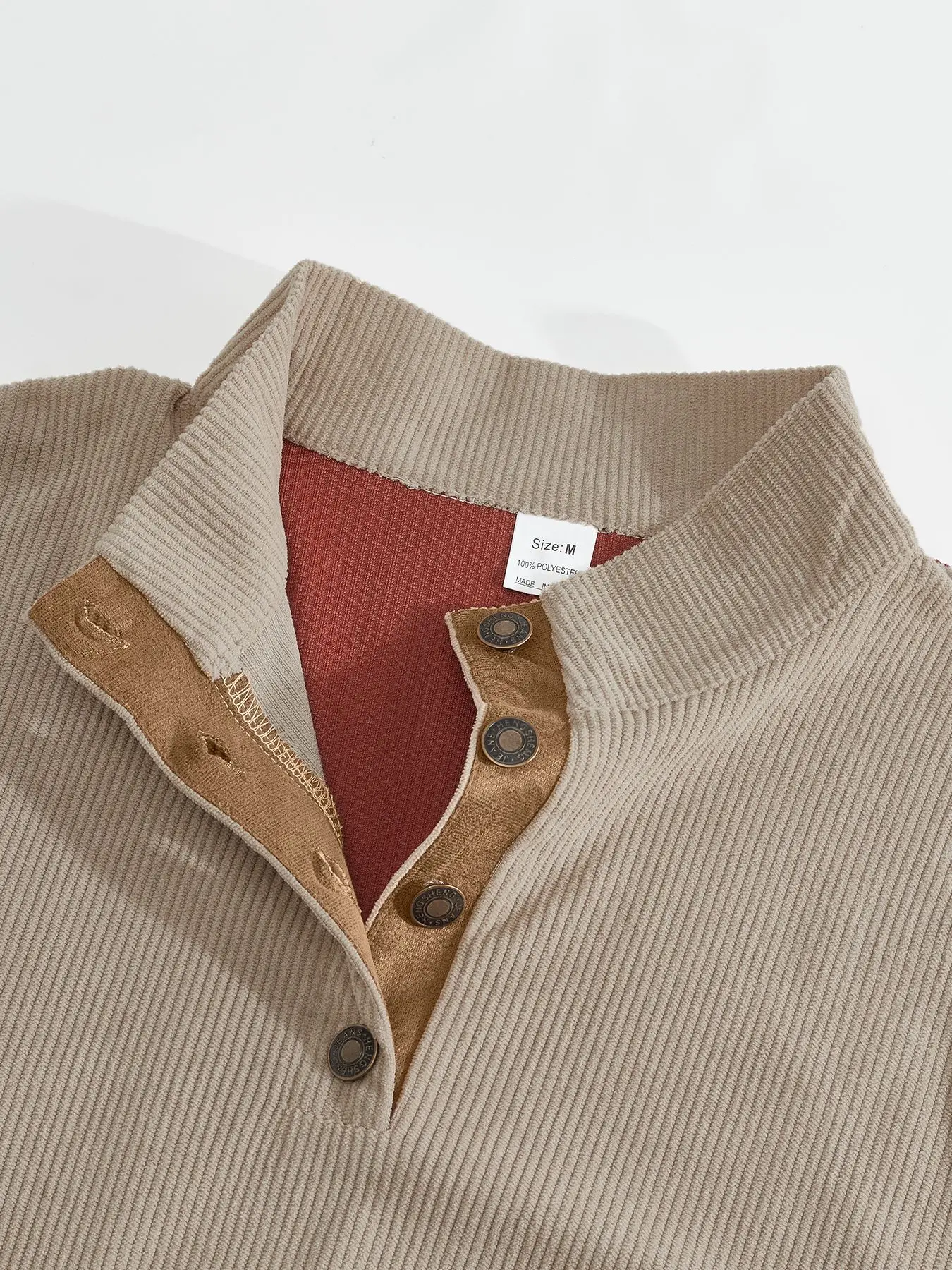 2026-Spring-Autumn-European-Men-Color-Block-Stand-Collar-Corduroy-Hoodie-Loose-Fit-Long-Sleeve-Pullover-Daily-Street-Outdoor-Spo
