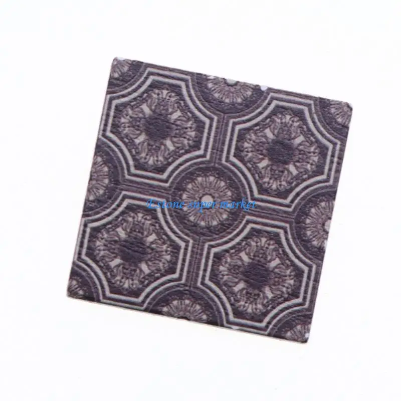 

090B 9Pcs Natural Flooring Tiles for Doll House and Model Scene Decoration Craft