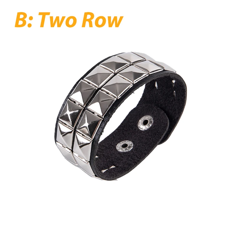 Unisex Unique Rivet Stud Wide Cuff Punk Gothic Rock Bangle