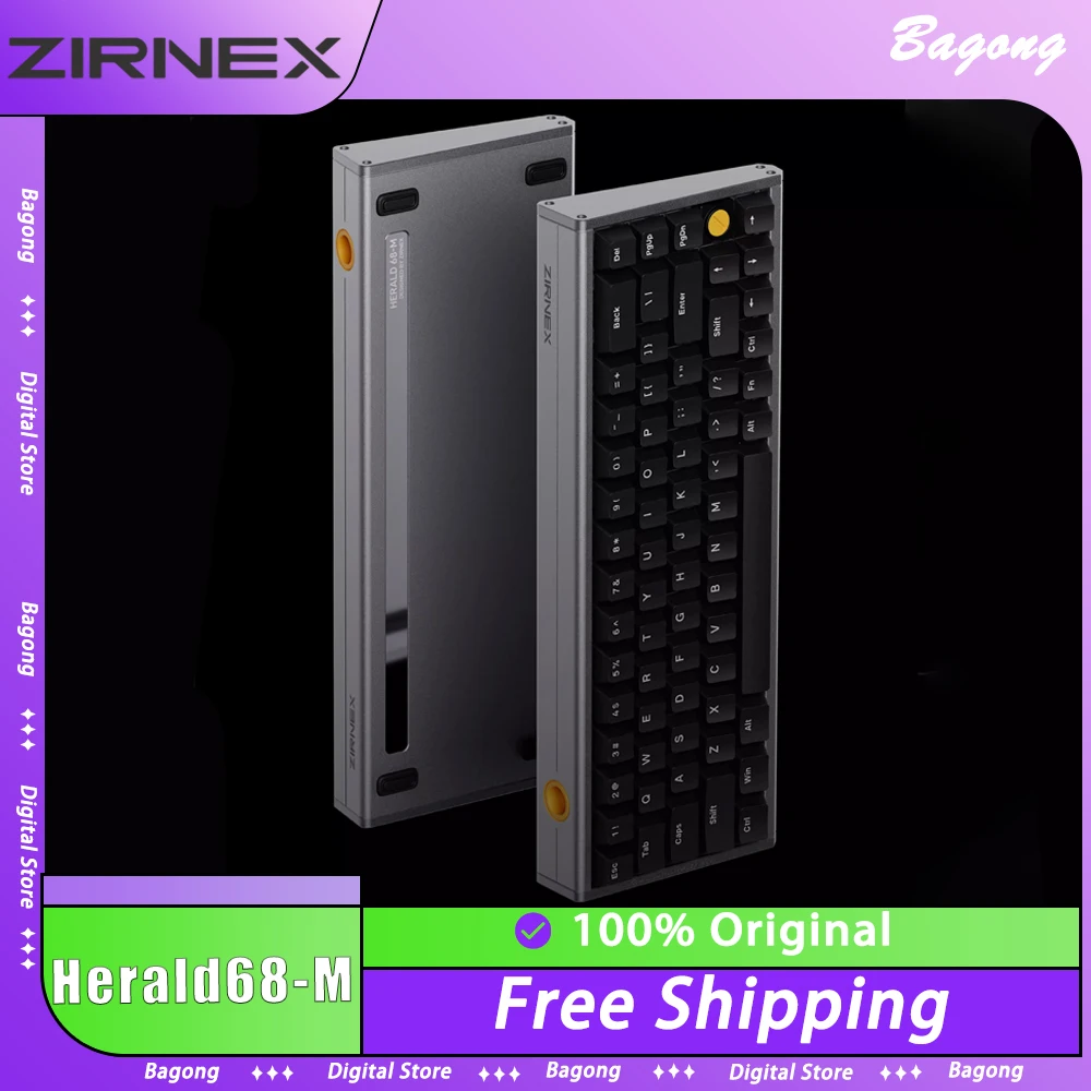 

ZIRNEX Herald68-M Mechanical Keyboard Magnetic Switch Aluminium Alloy 8000hz RGB Wired Gaming Keyboard Pc Gamer Accessories Win