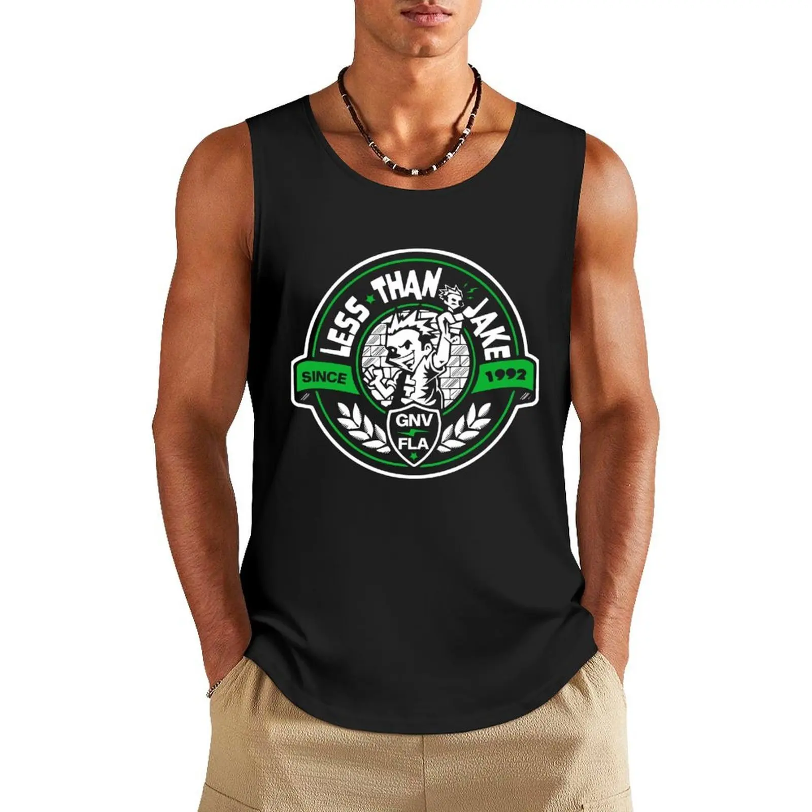 

Less Than Jake Merch Less Than Jake Logo Tank Top sleeveless jackets Men's gym clothing T-shirt male gym shirts