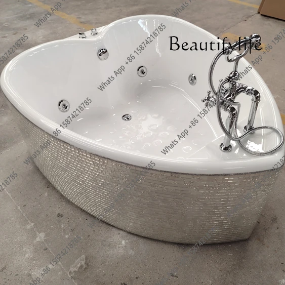 

Ванна J Love для массажа и гидромассажа, для двоих, для отелей, на заказ, для взрослых, с мозаикой, в стиле «Принцесса»