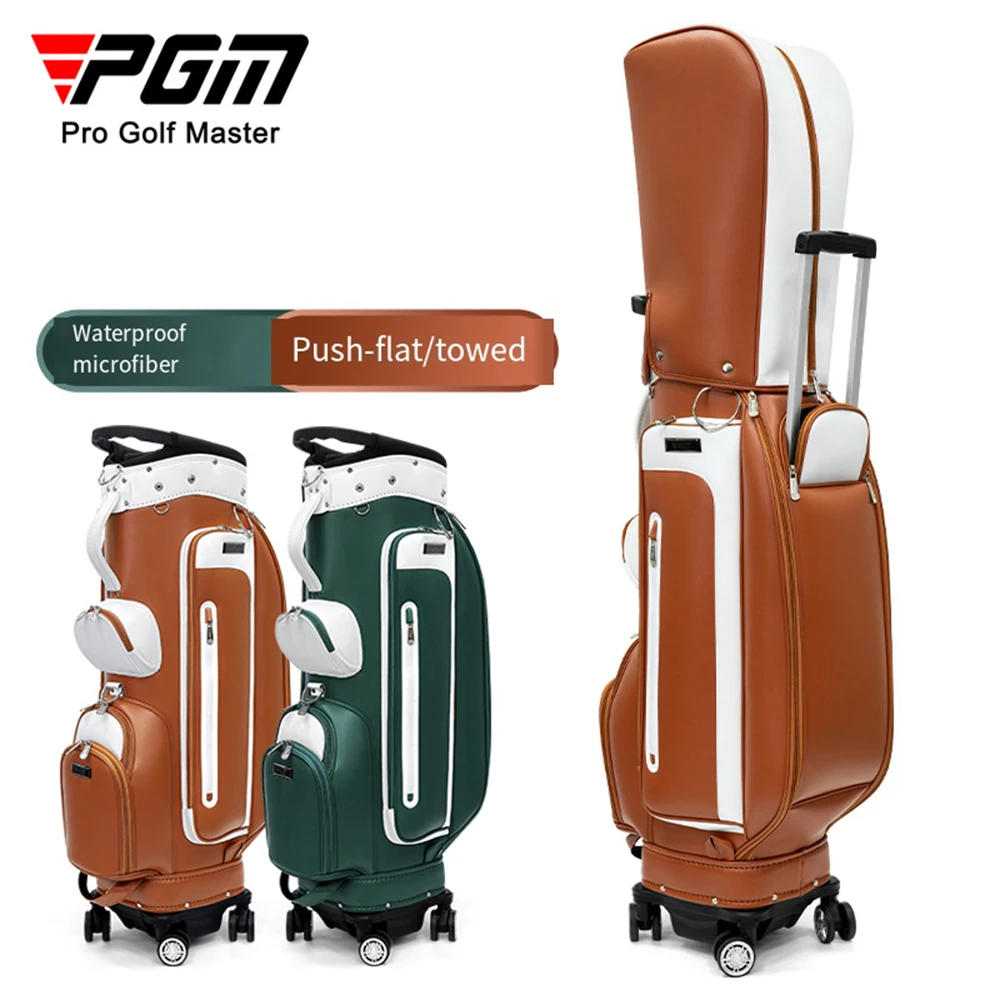 PGM waterdichte microfiber golftas voor vrouw, trolley tas, vier wielen, kan worden geduwd/gesleept, trekstang tas, QB127