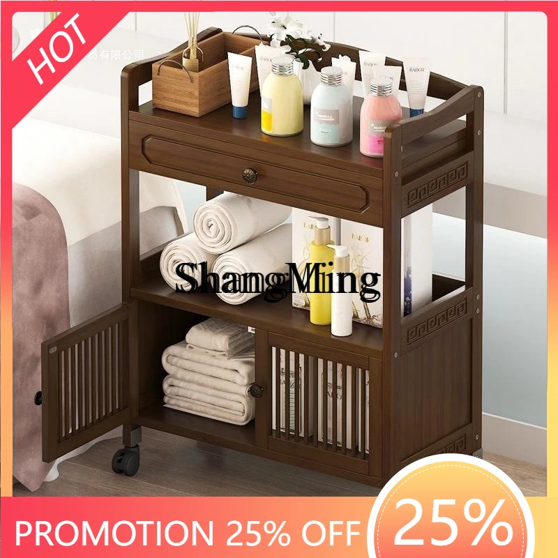 FG good-looking  beauty trolley rack beauty salon special tool cart three-layer hair and nail salon locker