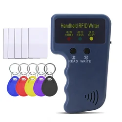 Handheld Flipper Zero RFID Duplicator Card Reader 125KHz EM4100 Copier Writer Programmer T5577 Rewritable ID Keyfobs EM4305 Tags