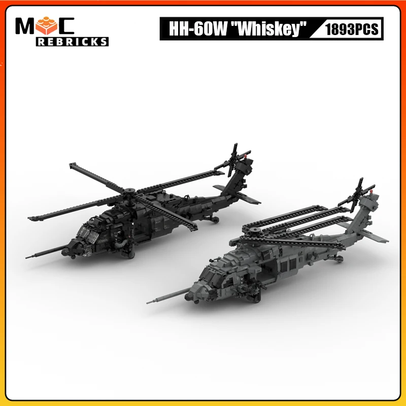 

Military Series US Air Force new Jolly Green II Combat Rescue HH-60W Helicopters MOC Building Blocks Model Bricks Toys Kid Gift