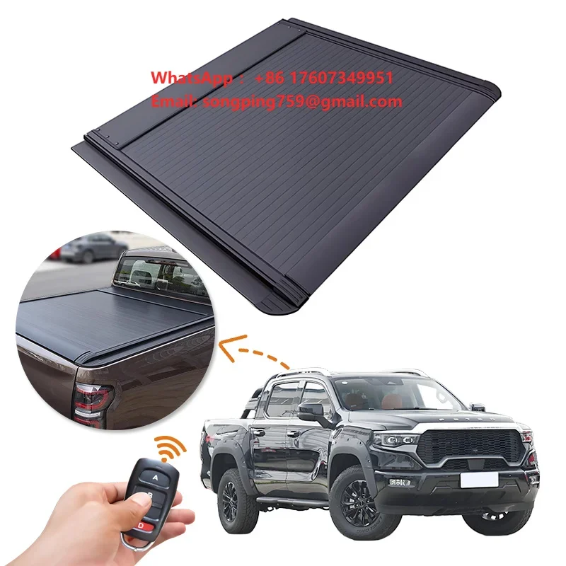 Rainproof Dustproof Seamless Anti-Theft Electric Roller Lid up Pick up Truck Aluminium Alloy Tonneau Cover for Foton Tunland V9