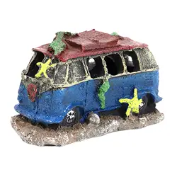 Decoración acuario coche accidentado – cueva camarones