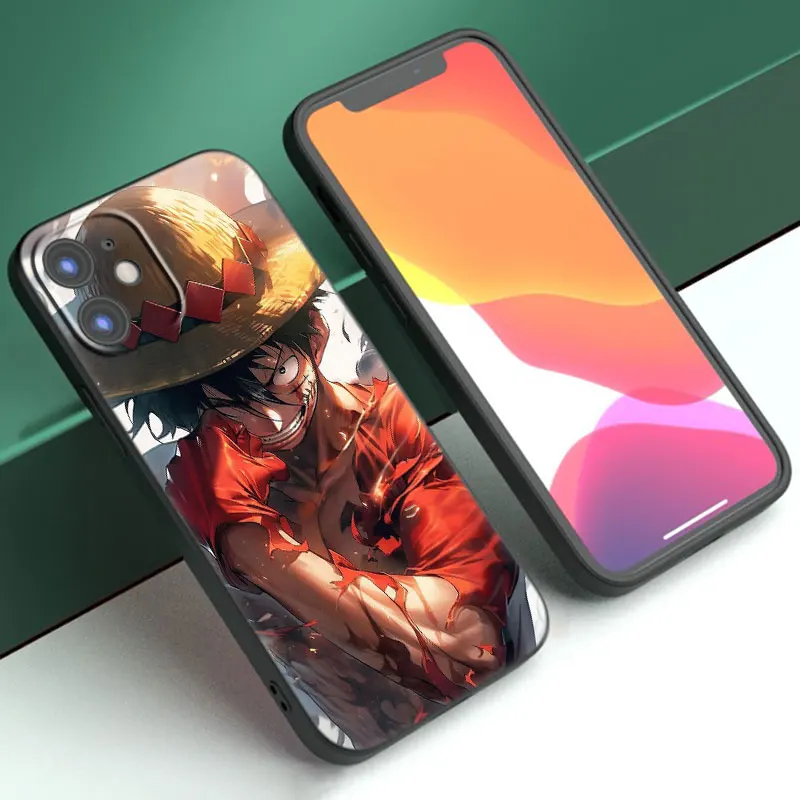 One Piece Monkey D. Luffy Black Case For Apple iPhone 15 Pro Max 15 14 13 12 Pro Max Mini 11 Pro 7 8 Plus XR X XS SE 2020 2022 image 6