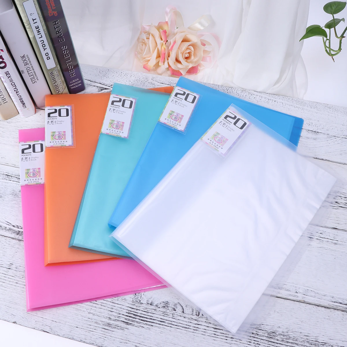 

20 Pages A4 Folder Insert Information Booklet Test Paper Organizer Plastic File Storage For School Office Work Projects