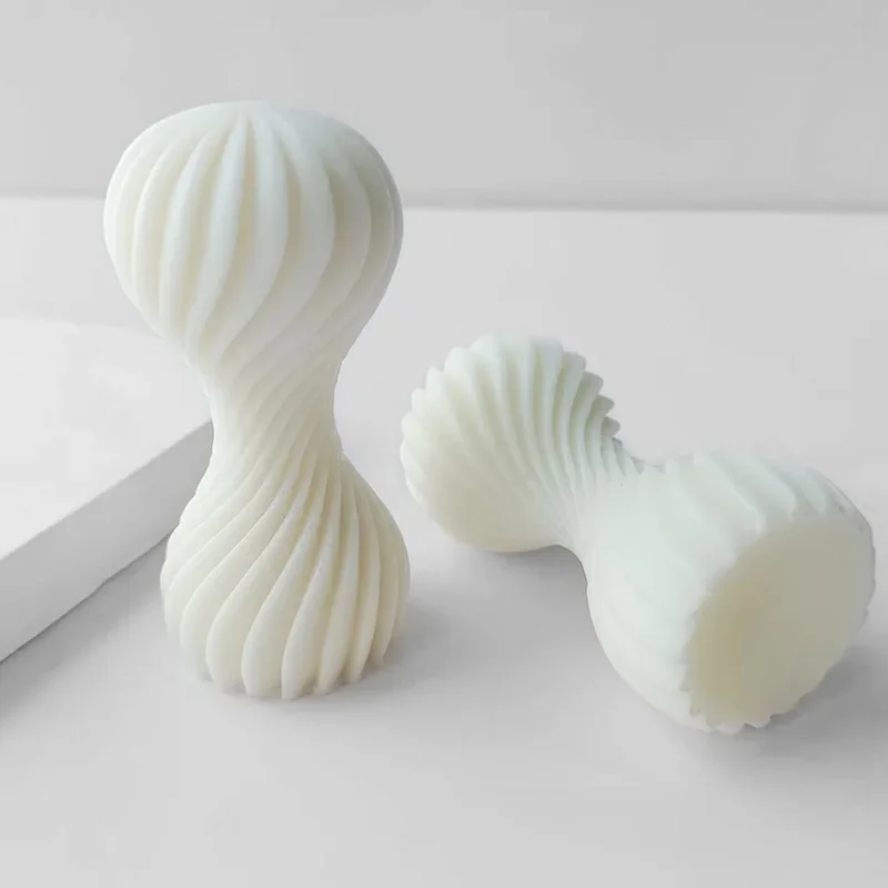 Round Wave Geometry Candle What Modeling Mold Homemade Handmade Soap DIY Plaster Ornaments Mold