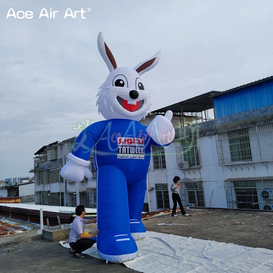 10m/33ft High Easter Bunny Green Dress Up Inflatable Costume Blow Up Rabbit For Festival Outdoor Event Decorations Made In China