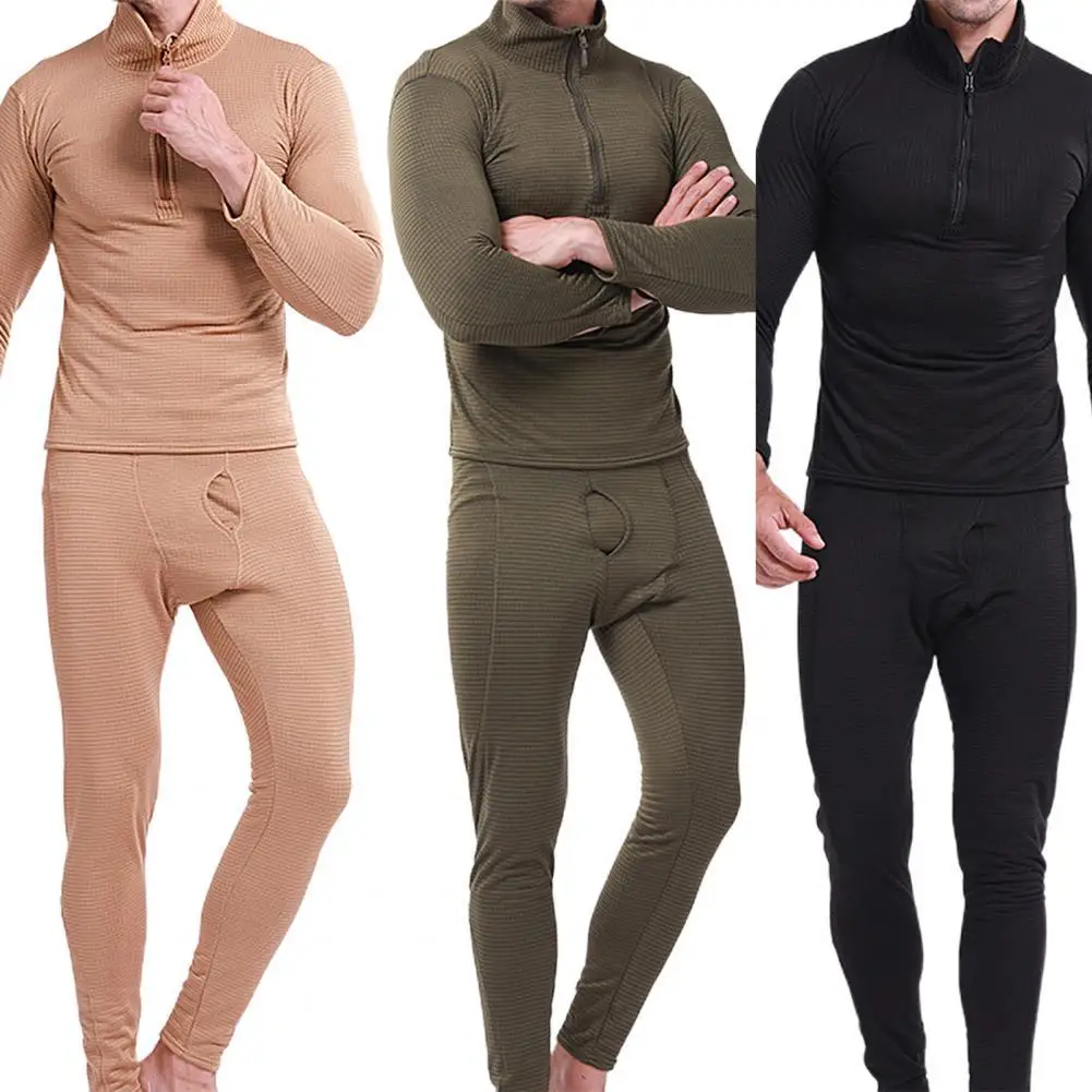 

Men's Autumn Winter Thermal Underwear Underpants Base Layer Seven Sve Length Polyester Spandex Crion Long Johns