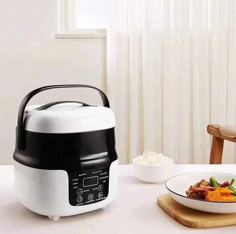 

2L electric mini rice cooker portable multifunctional household rice cooker 12V car mounted 24V pot type rice cooker