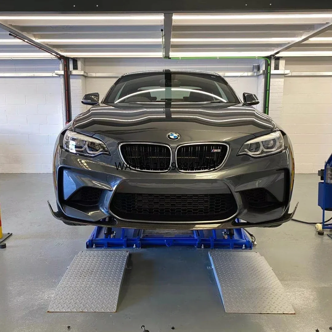 

For BMW M2 F87 Carbon Fiber Front Lip Diffuser Spoiler MP Style