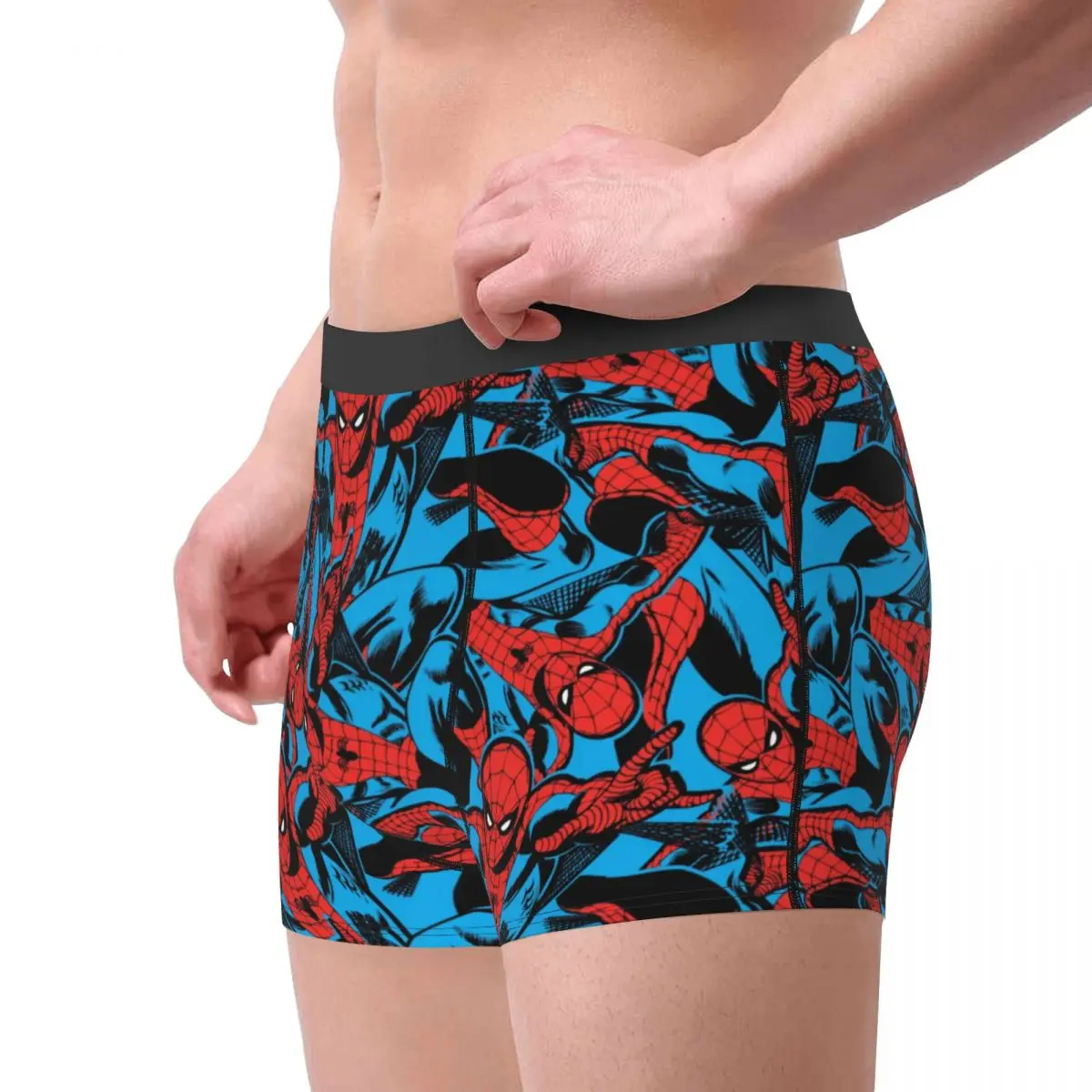 Mannen Spider-Man Boxer Slips Korte Broek Slipje Mid Taille Ondergoed Homme Grappige Onderbroek