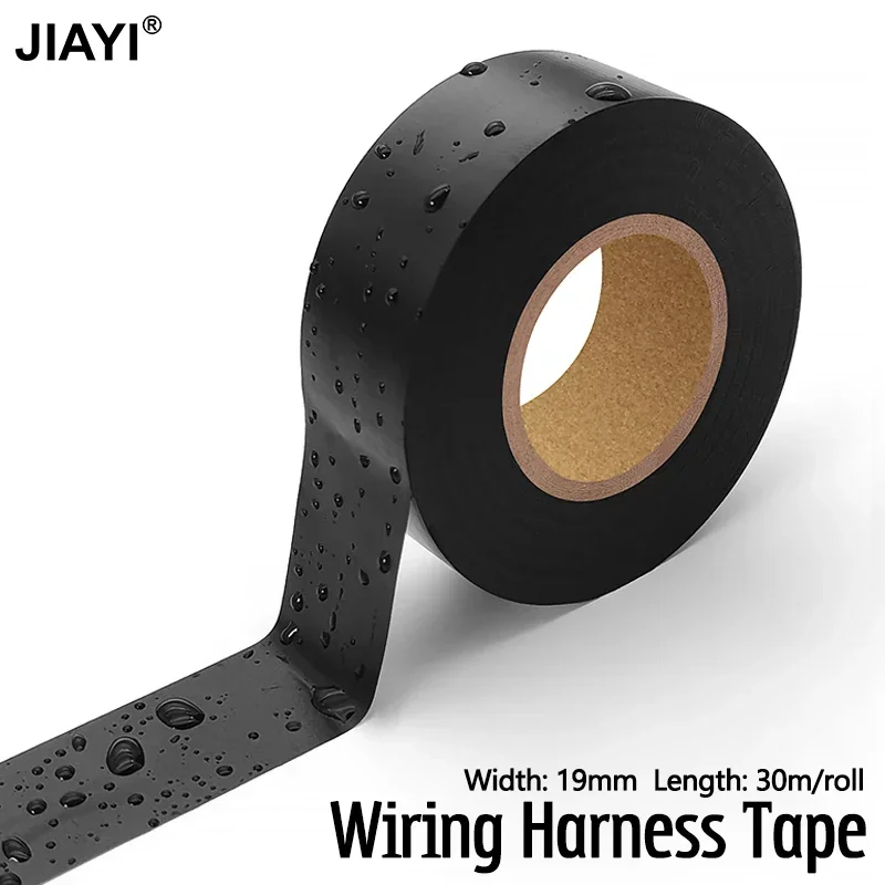 Black Flame Retardant Electrical Insulation Tape High Adhesive Electrician Wire High Voltage PVC Waterproof Tape