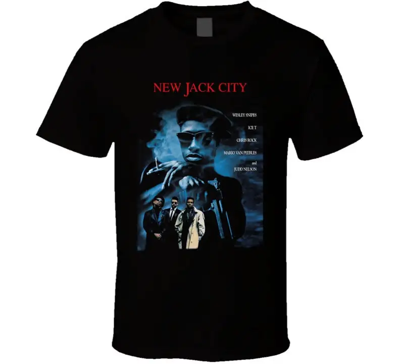 New Jack City Hip Hop Gangster Film T-Shirt kombinieren Spaß bedruckte Shirt Herren und Damen Kurzarm T-Shirts