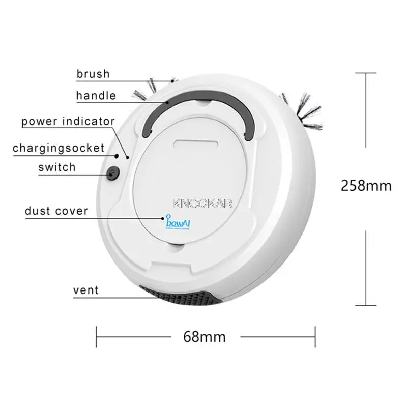 2 In 1 Rechargeable Robotic Vacuum Cleaner House Robot Floor Sweeping Household Cleaning Machine