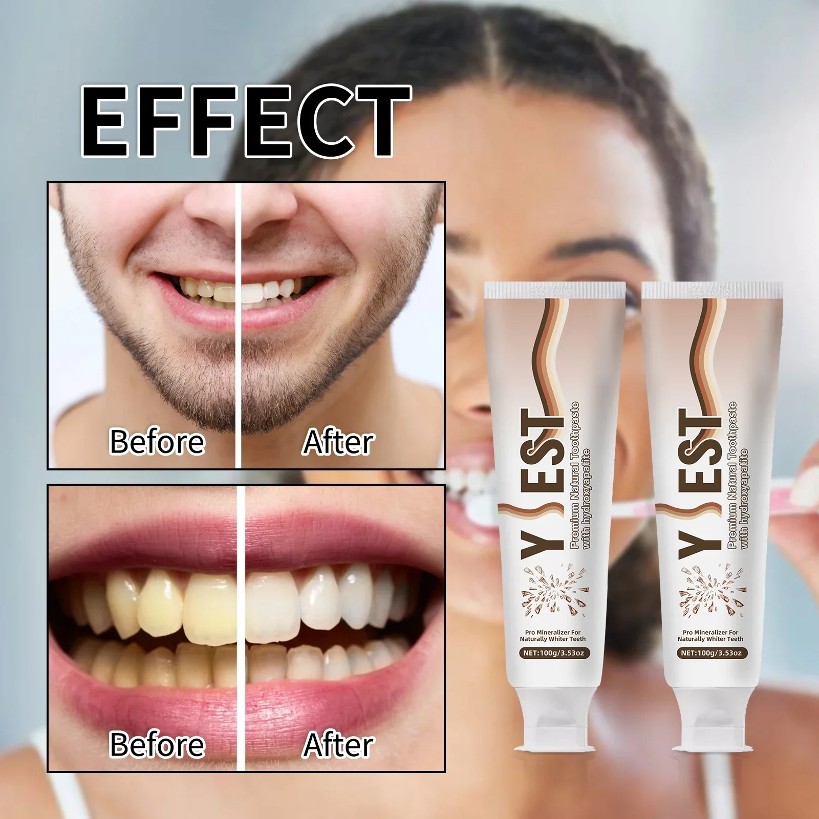 100 جرام معجون أسنان نانو هيدروكسياباتيت زيت جوز الهند لإزالة رائحة الفم الكريهة وإزالة البقع معجون أسنان طبيعي نفس منعش #3