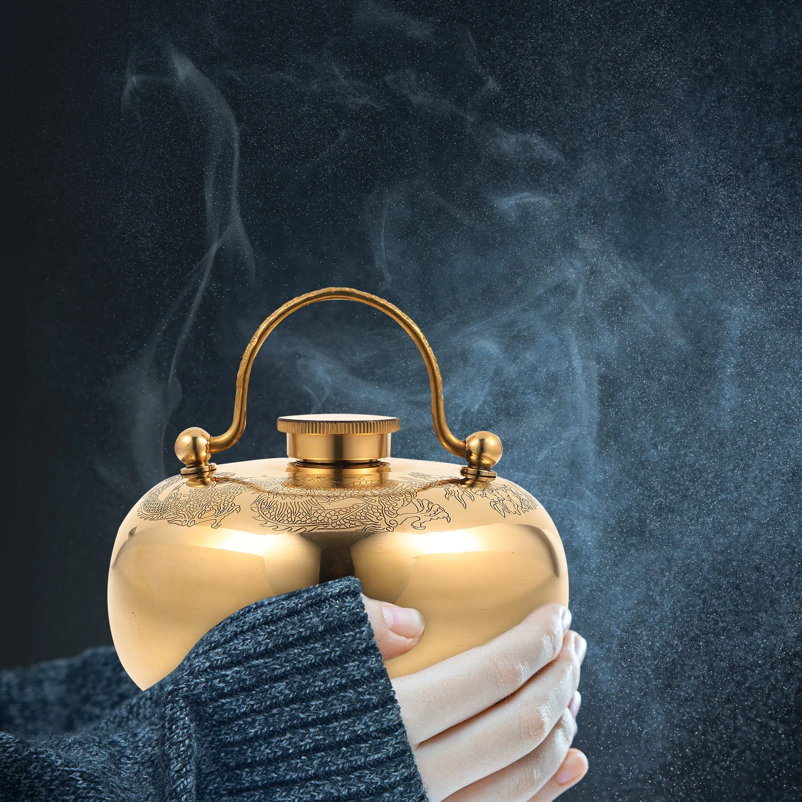 

Warmer Stove Portable Hot Water Bottle For Winter Warm Hands Feet Body Metal Heating Pad Safe Durable Gift