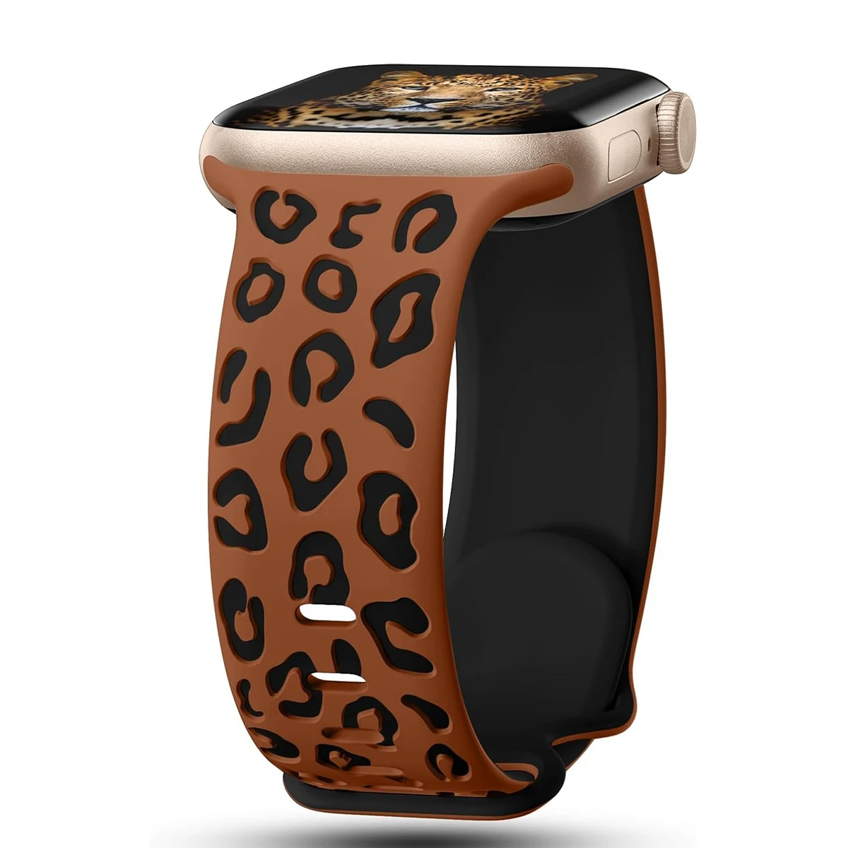 

Silicone Band for Apple Watch 9 8 7 6 5 SE 45mm 44mm 41mm 40mm Strap iWatch Series Ultra 2 49mm Leopard print Fashion Bracelet