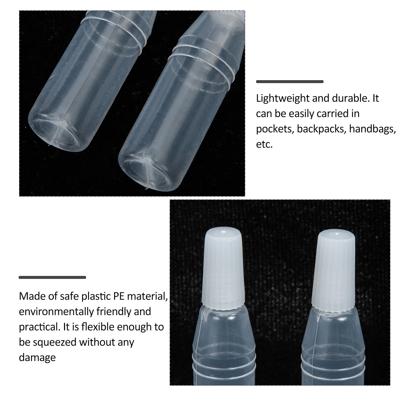 80 Pcs Dropper Eye Bottle Liquid Empty Essential Oil Bottles Drops Sub-pack White Travel