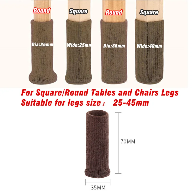 16Pcs Chair Leg Socks High Elastic Chair Leg Floor Protectors with Anti-Slip PadsThick Chair Leg Caps Furniture Pads Covers Set