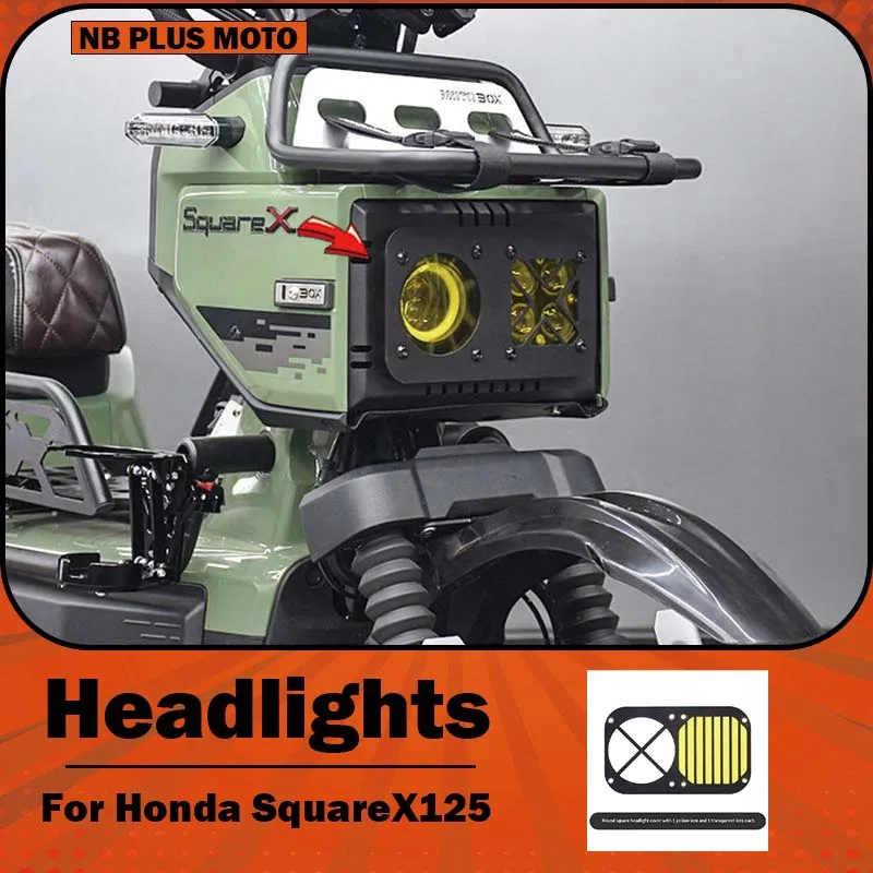 【Premium】For Honda SquareX125 motorcycles, for retrofitting with round headlights, LED headlight assemblies, and lens spotlights