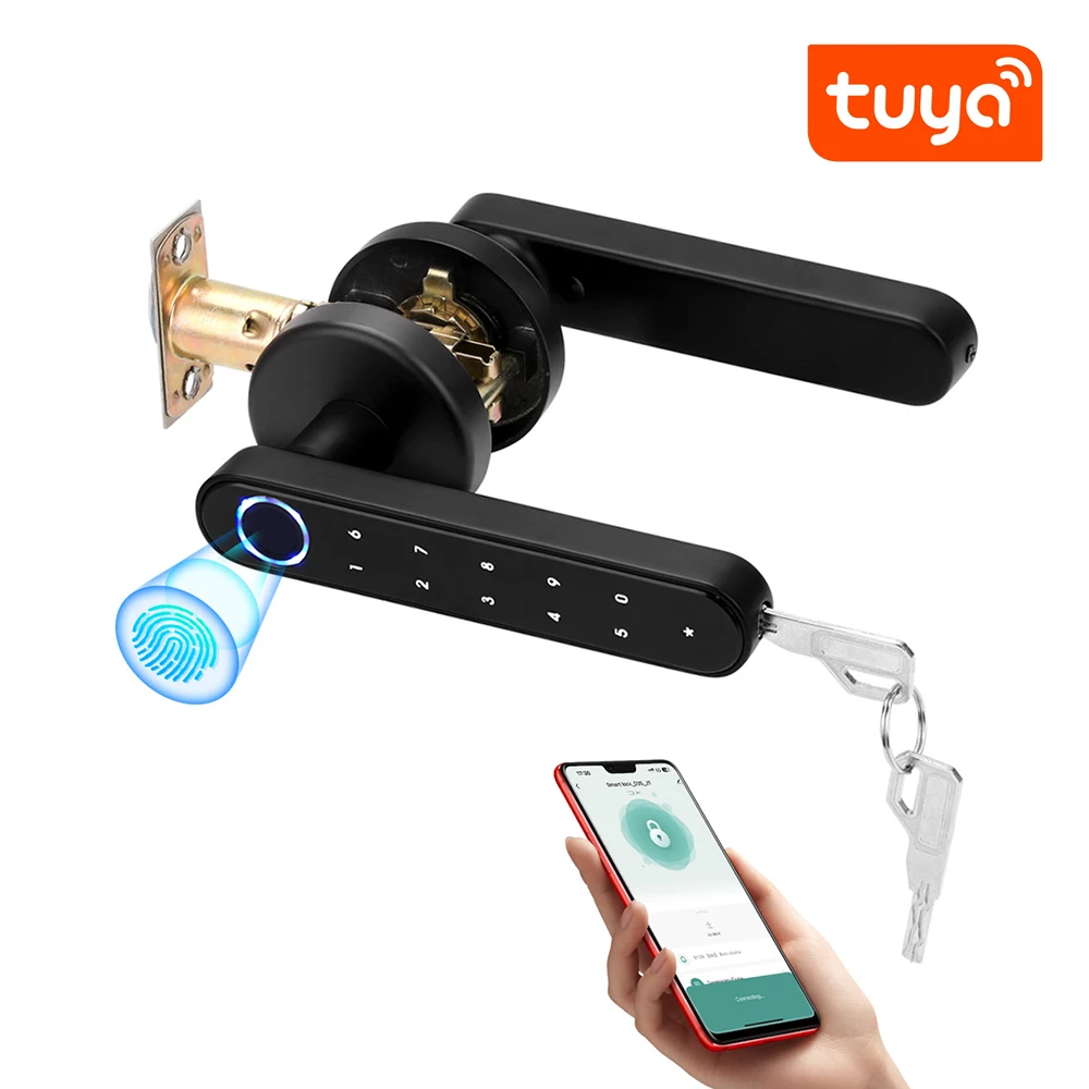 Смарт-замок Tuya SmartLife с RFID-картой и отпечатком пальца