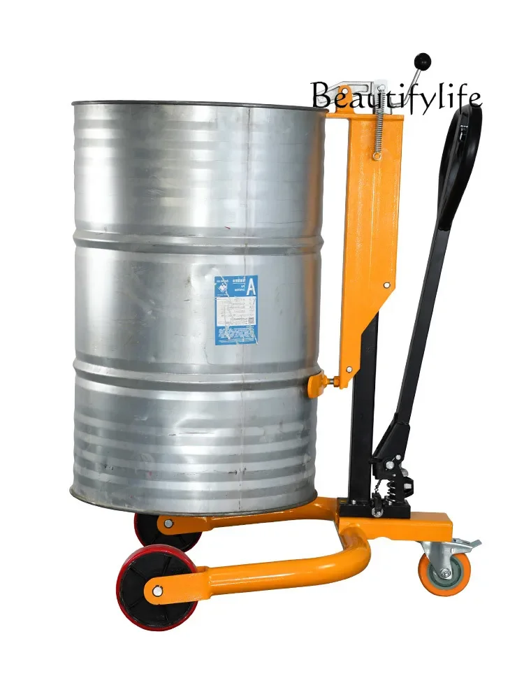 Manual hydraulic oil drum truck lifting loading and unloading tool truck