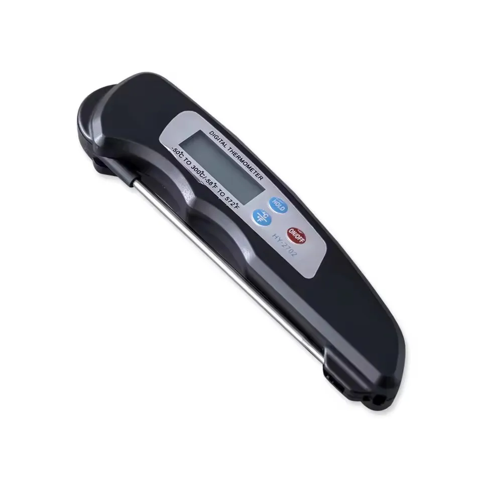 Foldable Meat Thermometer - Magnetic Stainless Steel Food Probe,Waterproof Digital Cooking Thermometer for BBQ and Kitchen Use