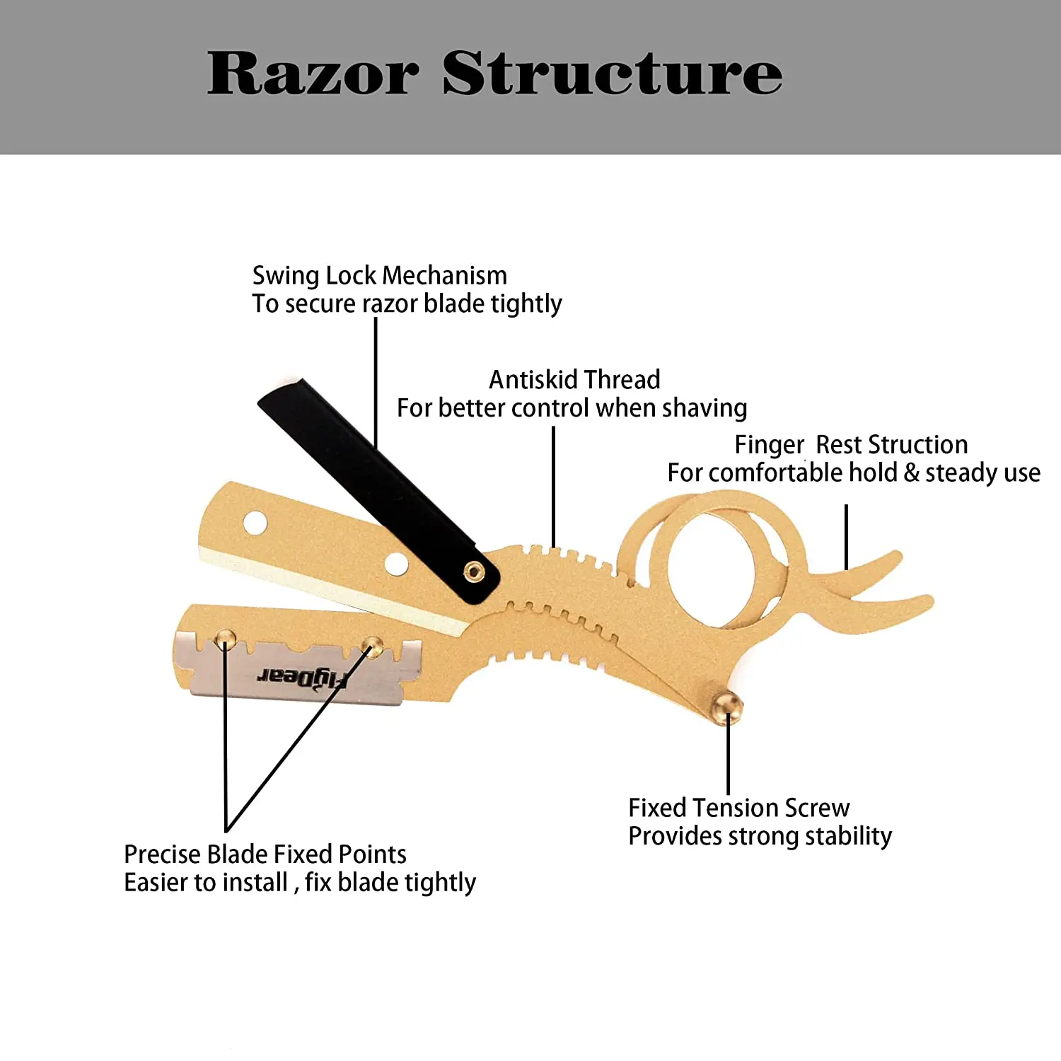 Barber Straight Edge Razor Haircut barba sopracciglio strumento di rasatura depilazione manuale rasoio parrucchiere lame di taglio sostituibili