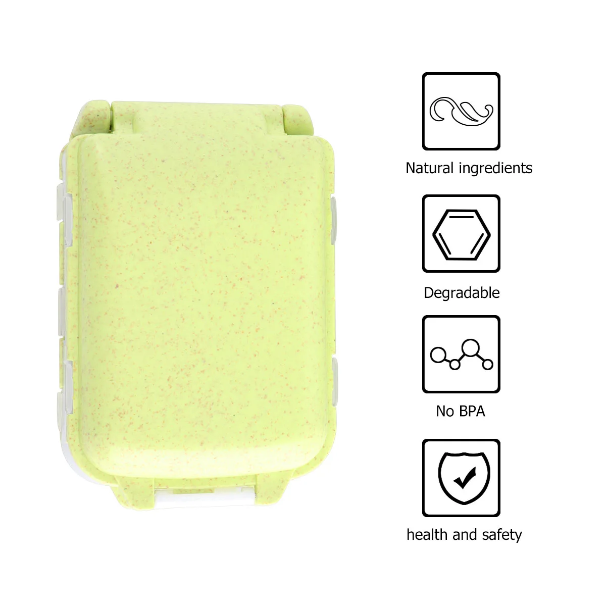 

2 pcs Portable Pill Box Medicine Organizer Pocket Dispenser Case Pearlescent Foldable Travel Small Size Container