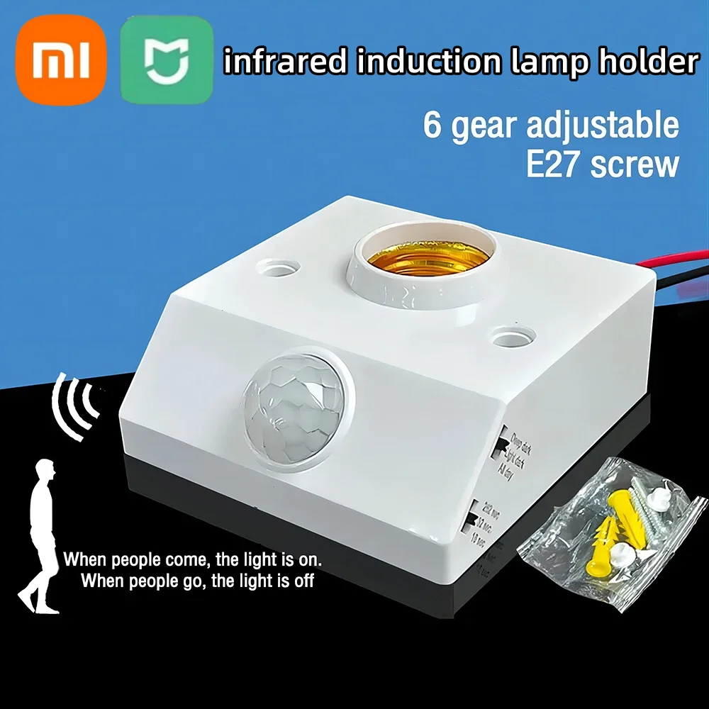 XIAOMI MIJIA AC110-240V LED existent Corps Humain Infrarouge IR Capteur Lampe Support LED Ampoule Lumière inda Base Mur Lampe Support